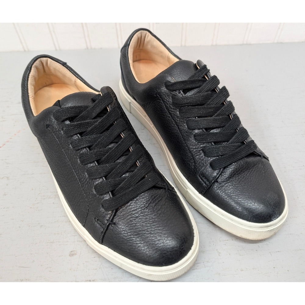 Frye Women's‎ Ivy Sneakers Size 7 Black Leather Low Lace Up Casual Comfort Shoes